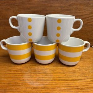 IKEA Yellow and White Coffee Tea Mug Set